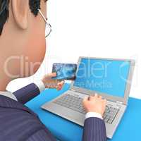 Credit Card Indicates World Wide Web And Business 3d Rendering