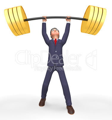 Weight Lifting Represents Fitness Center And Business 3d Renderi