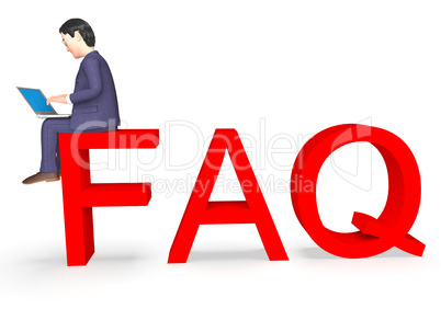Faq Character Represents Frequently Asked Questions And Advice 3