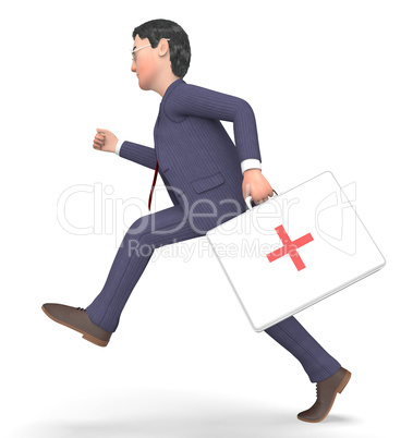 First Aid Indicates General Practitioner And Accident 3d Renderi