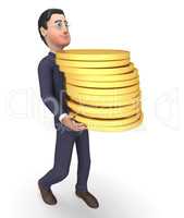 Finance Character Represents Business Person And Trading 3d Rend