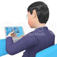 Credit Card Indicates World Wide Web And Bought 3d Rendering