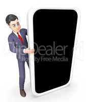 Businessman Copyspace Indicates World Wide Web And Searching 3d