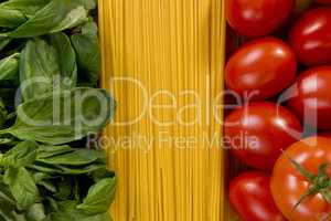Italian flag with food ingridients