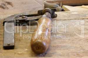 Detail of the clamping tools - carpentry tools