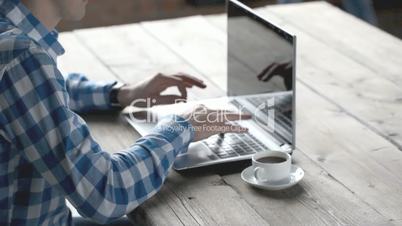 Man using laptop