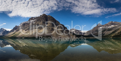 Rocky Mountains Reflected On Bow Lake