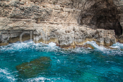 Rocks and blue sea