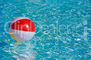 Inflatable colorful ball floating