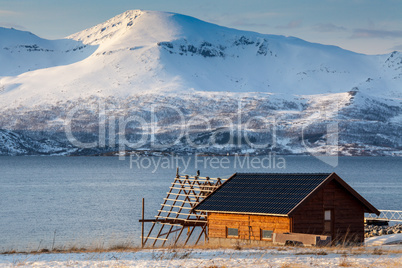 Isolated home on a lake