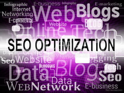 Seo Optimization Represents Web Site And Net