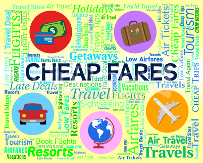 Cheap Fares Represents Sale Discount And Offer