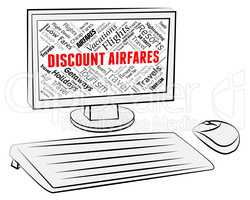 Discount Airfares Indicates Current Price And Aircraft