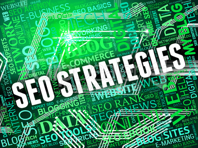 Seo Strategies Represents Search Engine And Internet