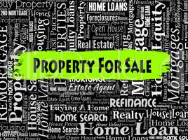 Property For Sale Indicates On Market And Display