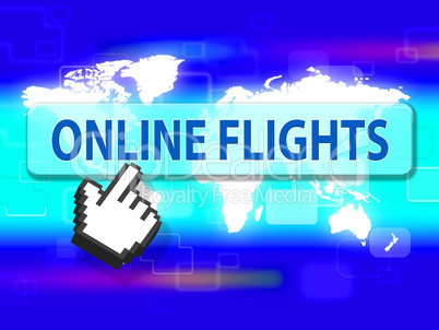 Online Flights Shows Web Site And Aeroplane