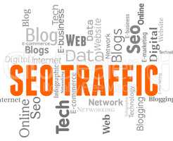 Seo Traffic Shows Search Engines And Internet