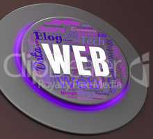 Web Button Shows Websites Online And Control