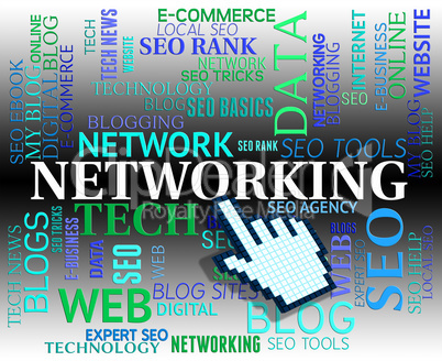 Networking Word Means Web Site And Computing