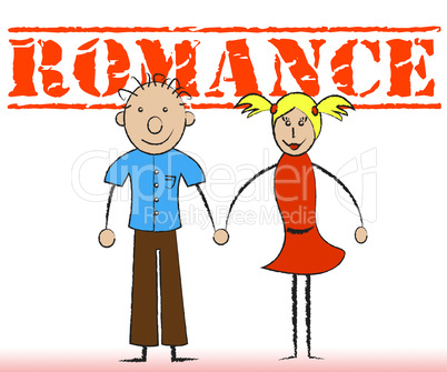 Romance Couple Represents Devotion Couples And Fondness