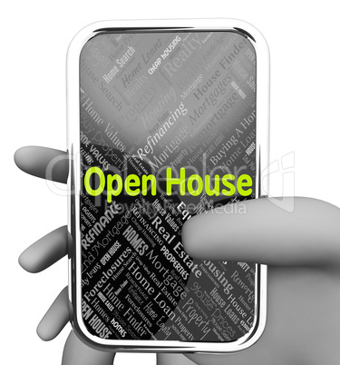 Open House Property Means Web Site And Home