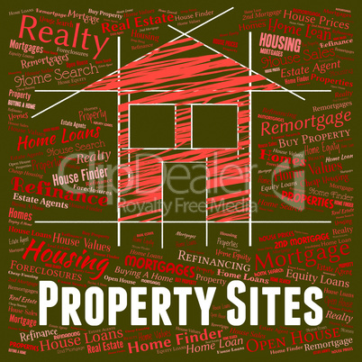Property Sites Shows Real Estate And Habitation