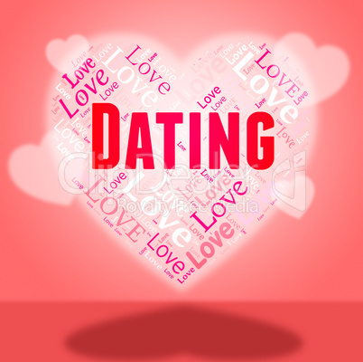 Dating Heart Shows Sweetheart Hearts And Relationship
