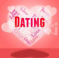 Dating Heart Shows Sweetheart Hearts And Relationship