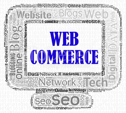 Web Commerce Indicates Purchase Www And Business