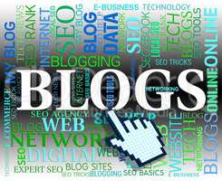 Blogs Word Means Web Site And Online