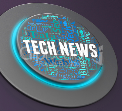 Tech News Represents Push Button And Digital