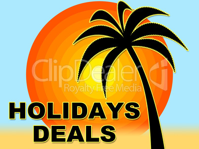 Holiday Deals Means Save Bargains And Offers