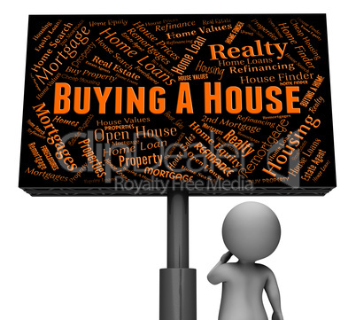 Buying A House Indicates Bought Retail And Message