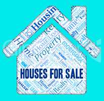 Houses For Sale Means Residential Homes And Property