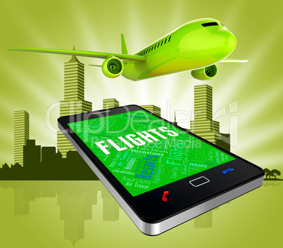 Flights Online Represents Web Site And Aircraft