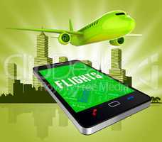 Flights Online Represents Web Site And Aircraft