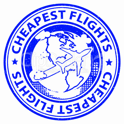 Cheapest Flights Indicates Low Cost And Aeroplane