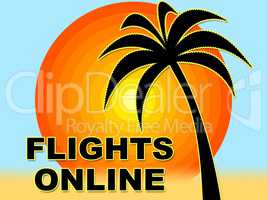 Flights Online Means Web Site And Aircraft