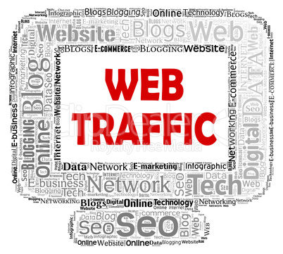 Web Traffic Represents Www Computer And Customer