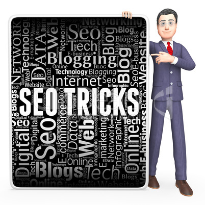 Seo Tricks Shows Search Engine And Board