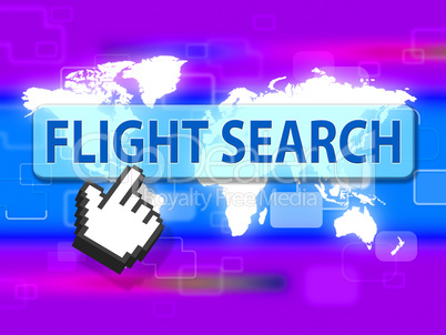 Flight Search Indicates Research Researcher And Information
