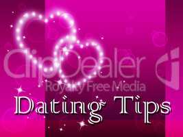 Dating Tips Represents Partner Romance And Sweethearts