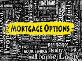 Mortgage Options Shows Real Estate And Borrow