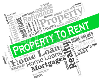 Property To Rent Shows Real Estate And Apartment