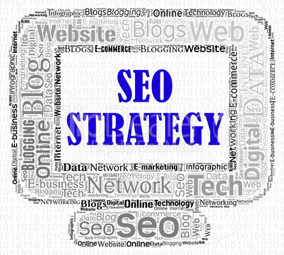 Seo Strategy Represents Search Computing And Internet