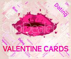 Valentine Cards Means Valentines Day And Boyfriend