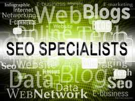 Seo Specialist Represents Search Engine And Expertise