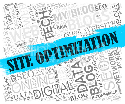 Site Optimization Represents Seo Website And Web