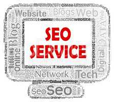 Seo Service Shows Search Engine And Business