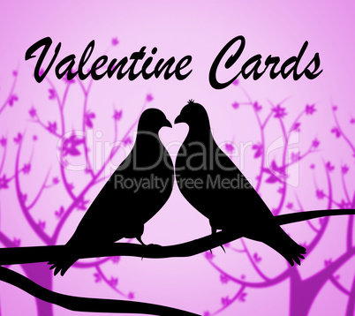 Valentine Cards Means Valentines Day And Boyfriend